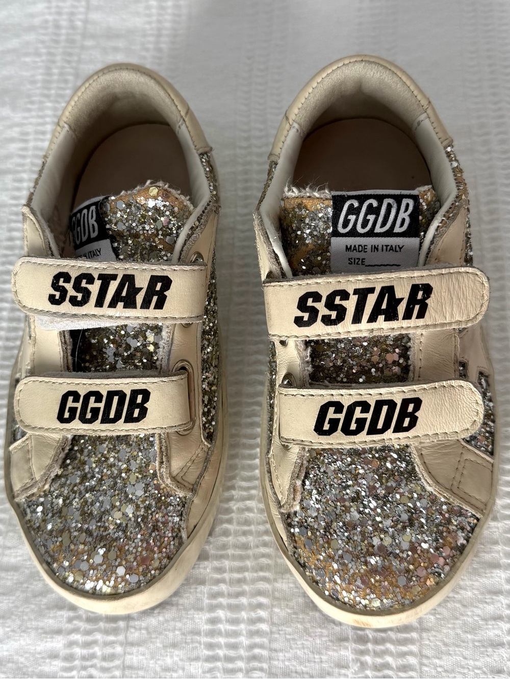 Golden Goose Kids Glitter Velcro Sneakers
